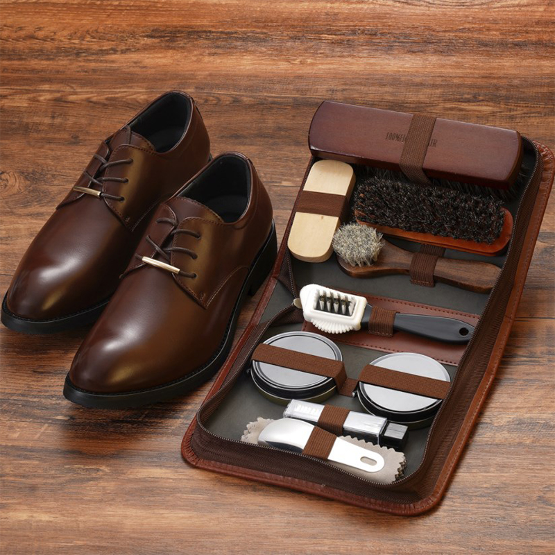 Leather Tooling Kit - HorseHair Shoe Brush Set Leather Care