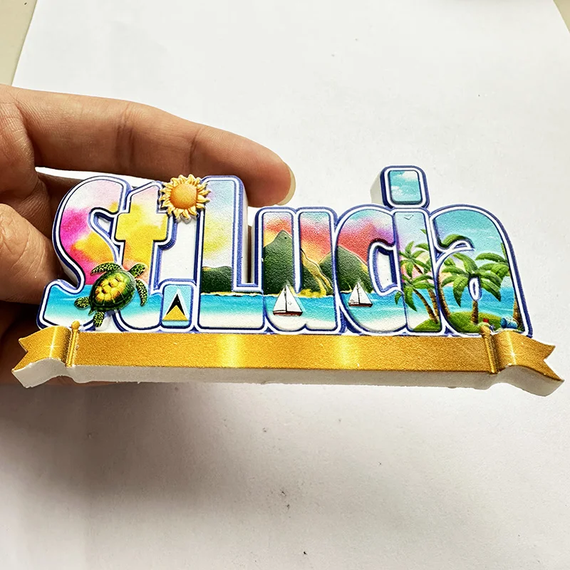 Art Craft Letter A - St. Lucia West Indies, Beach 3D