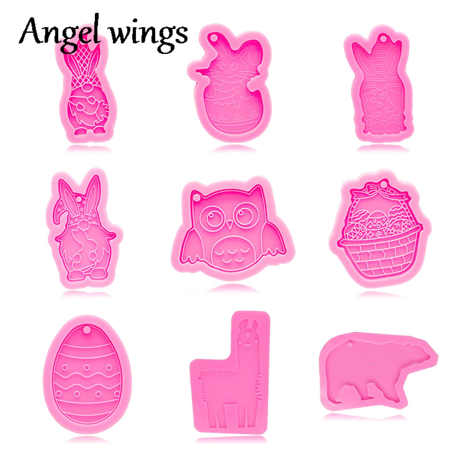 Eco Art Craft - DY0943 Silicone Thỏ Phục Sinh/Trứng/Cú/Gấu Khuôn,