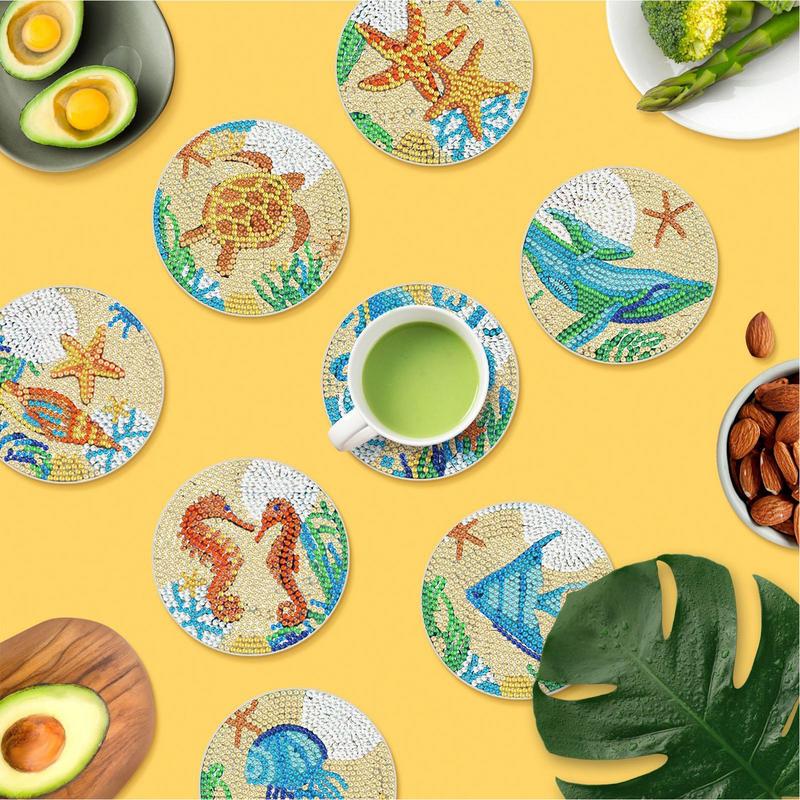 Eco Art Craft - Gem Dot Paint Coasters Craft Kits
