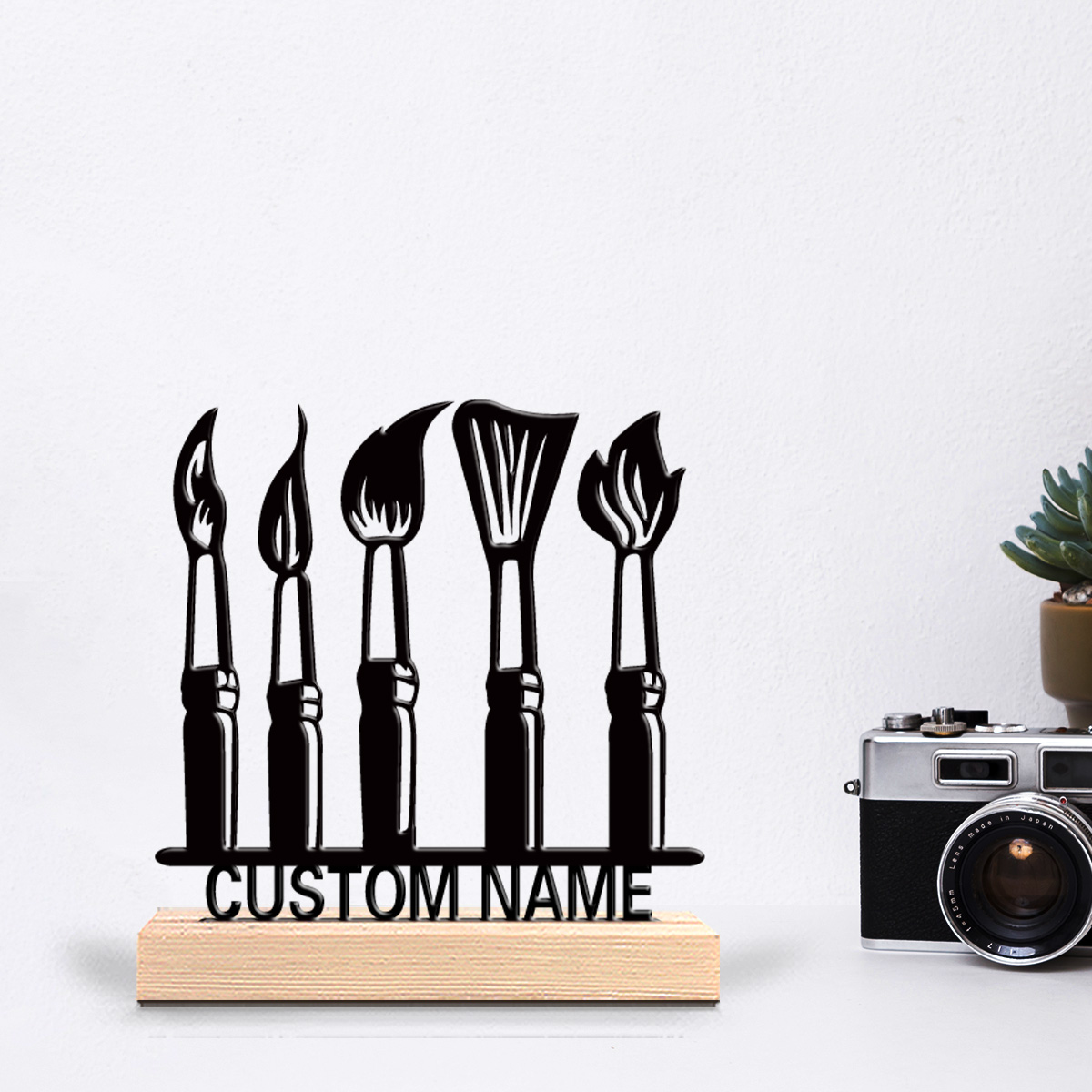 Art Craft Wood - 1pc table tool Customized Text Metal