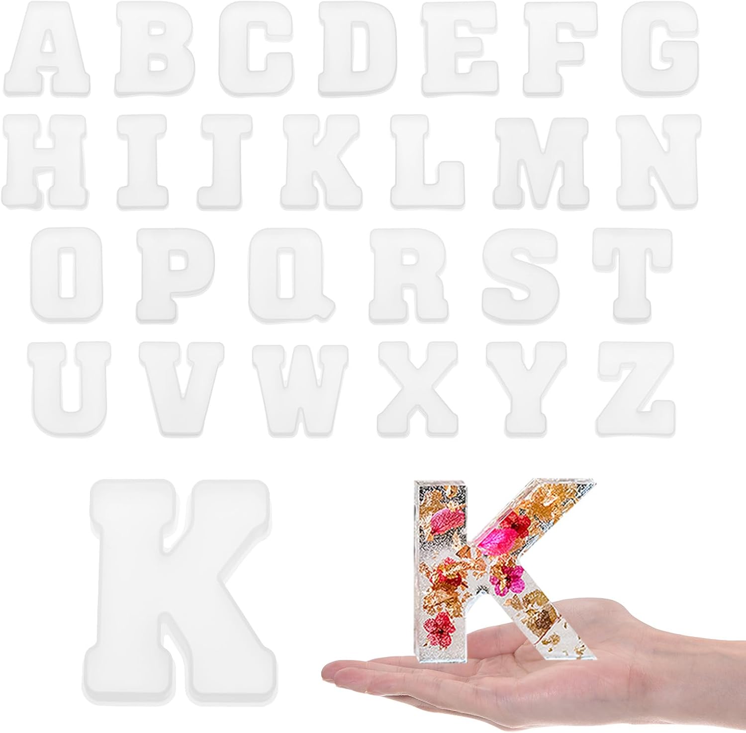 Art And Craft Letter Z - 26pcs Large Letter Resin Molding 4