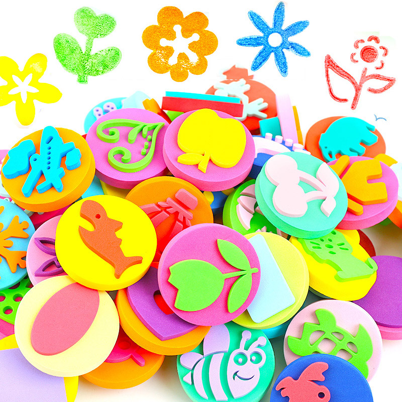 Art Craft 3 Year Old - 6Pcs/bag Foam Stamps for Painting Cute