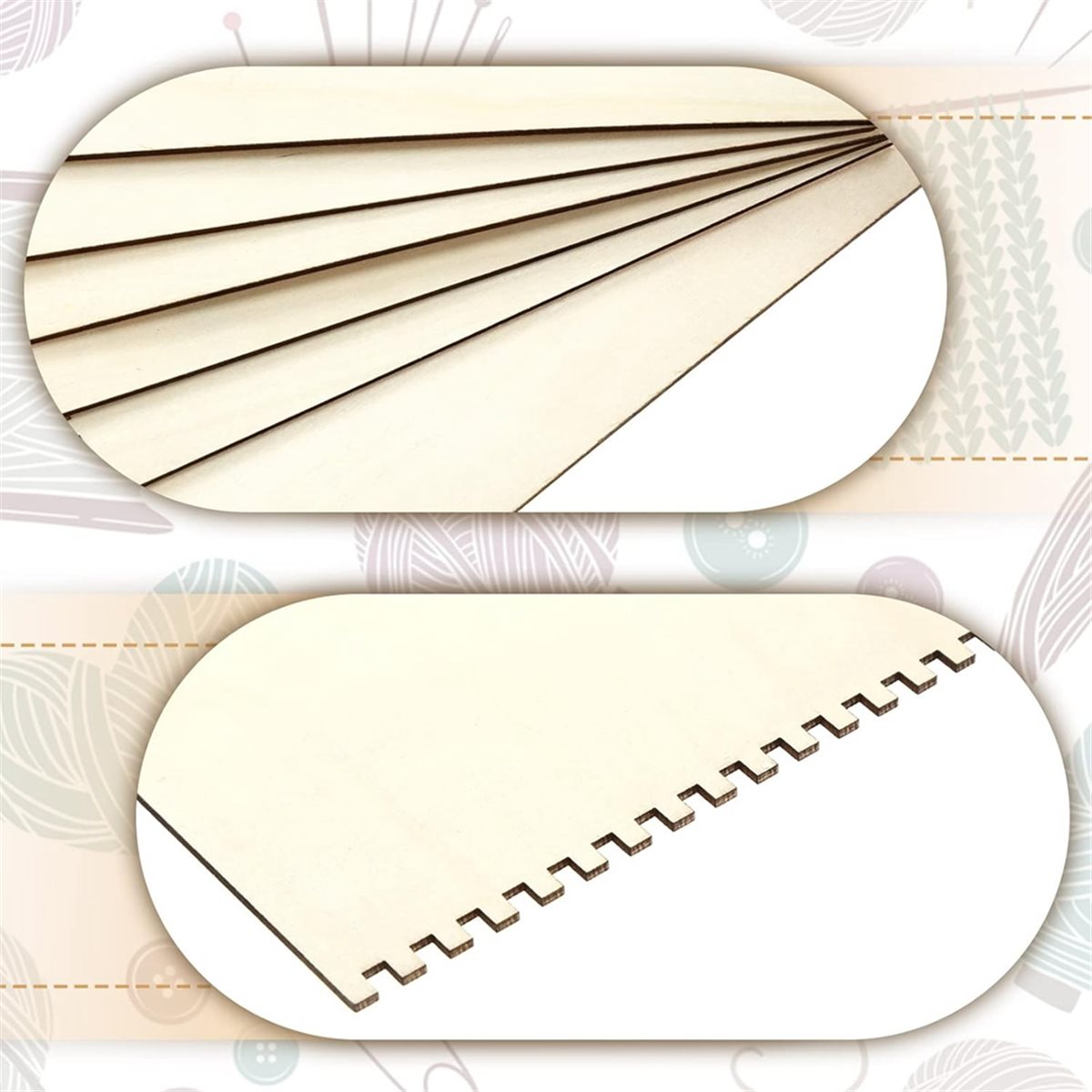 18 Pcs Beginners Wooden Notche - đánh giá và giá Art Craft Wood