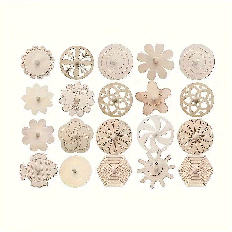 16pcs Wooden Spinning Top Craf - đánh giá và giá Art Craft Ideas For Kids