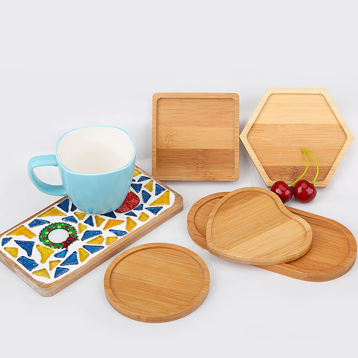 100Pcs Bamboo Blank Coaster Ba - đánh giá và giá Eco Art Craft