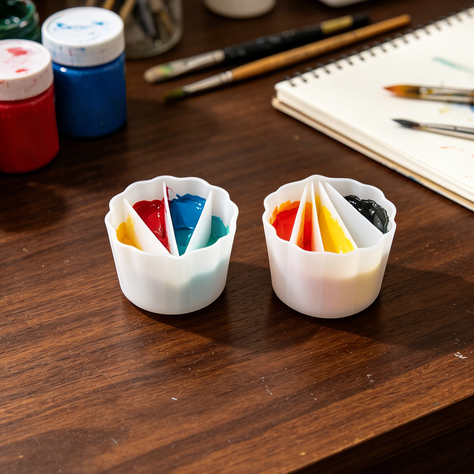 4Pcs Silicone Split Paint Cups - đánh giá và giá Acrylic Pour Paint