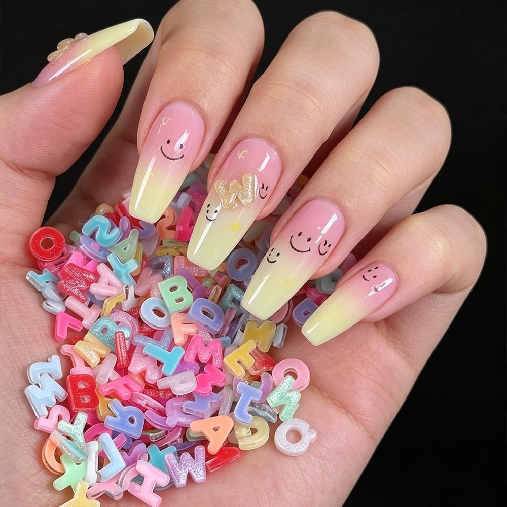 100Pcs 3D Colorful Letter Nail - đánh giá và giá Art And Craft Letter Z