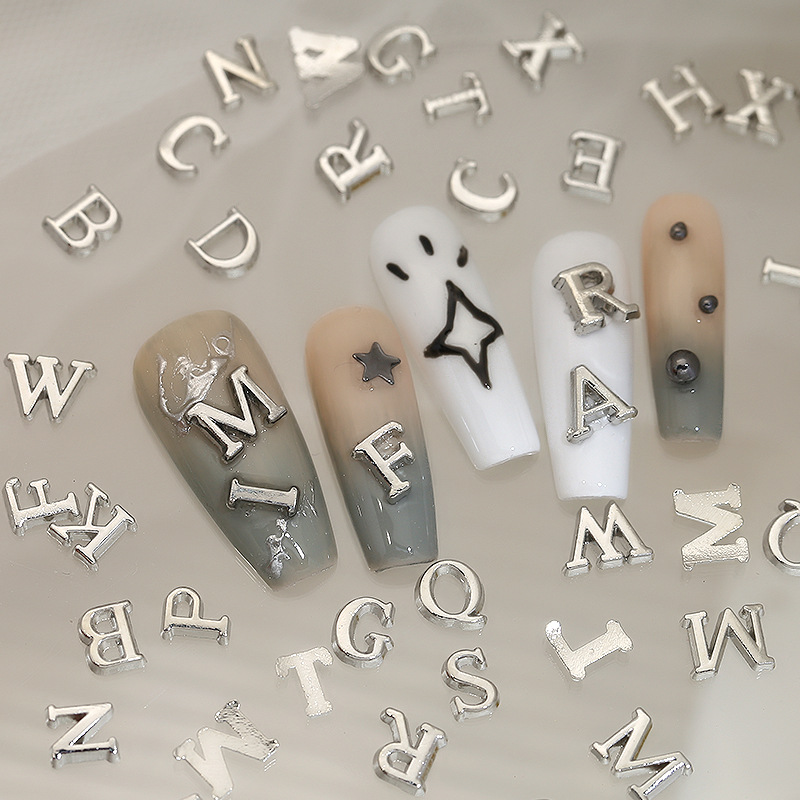 26Pcs 3D Silver Alphabet A-Z E - đánh giá và giá Art And Craft Letter Z