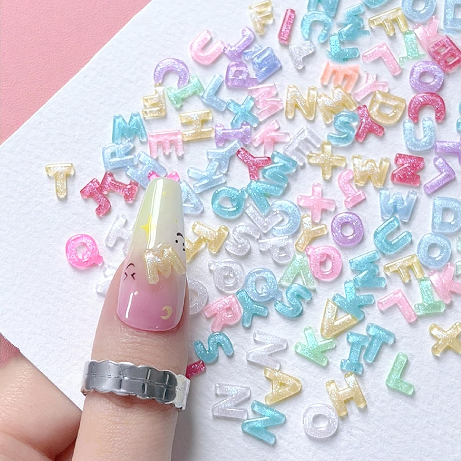 100pcs 3D Colorful Letter Nail - đánh giá và giá Art And Craft Letter Z