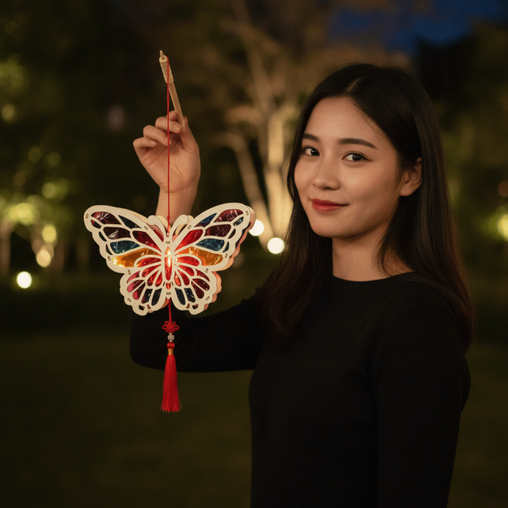 LED Luminous Wooden Lantern Ha - đánh giá và giá Art Craft Event