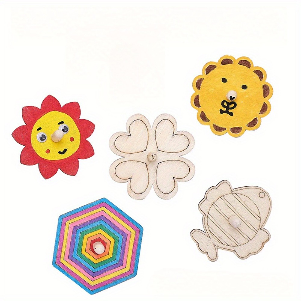 16pcs Wooden Spinning Top Craf - đánh giá và giá Art Craft Ideas For Kids