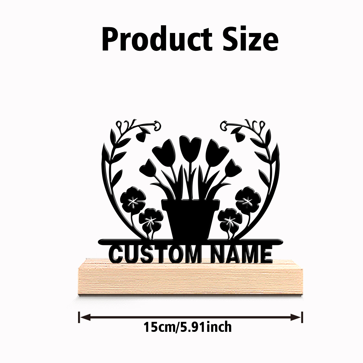 1pc flower grass Custom Text I - đánh giá và giá Art Craft Wood