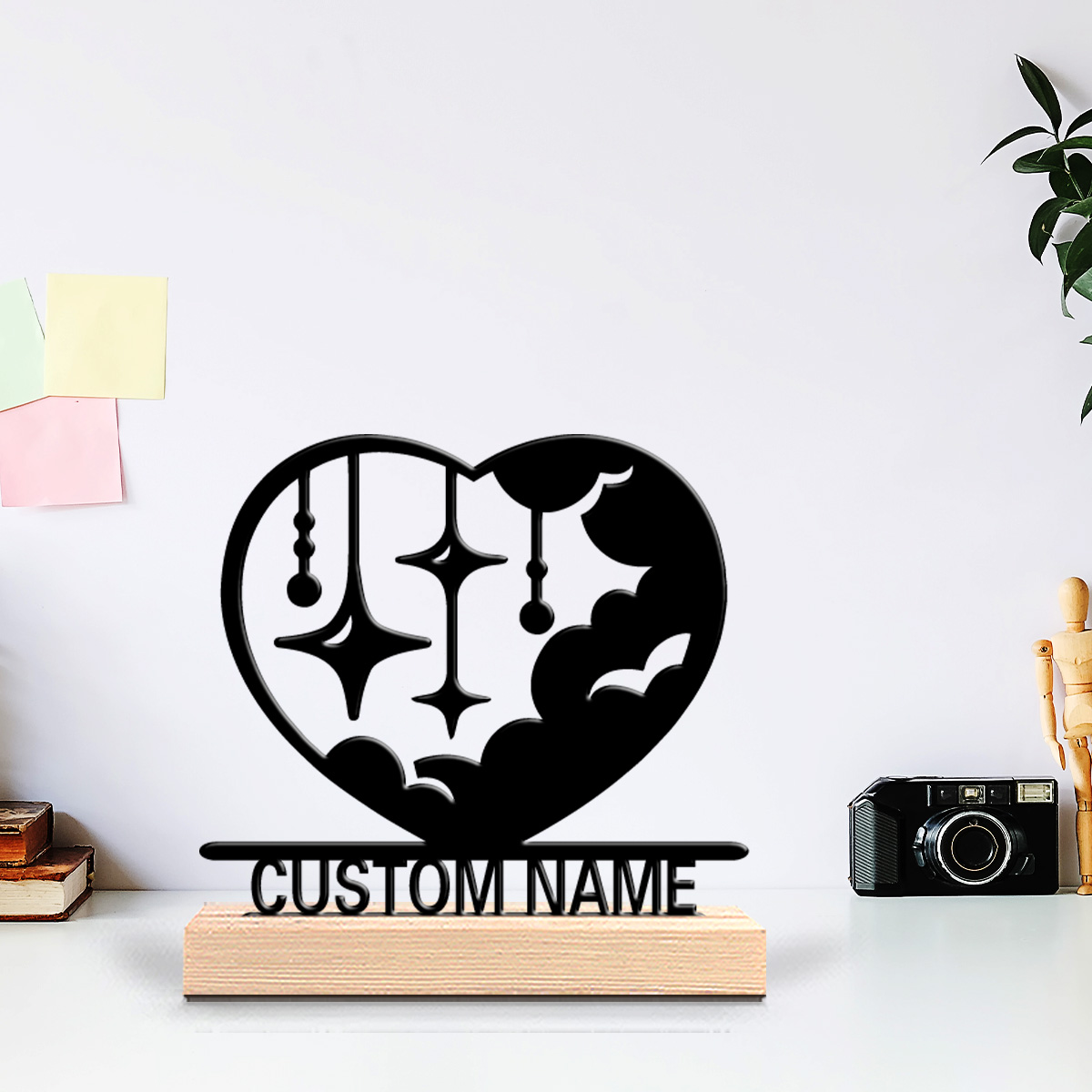 1pc Fashion love cloud Customi - đánh giá và giá Art Craft Wood