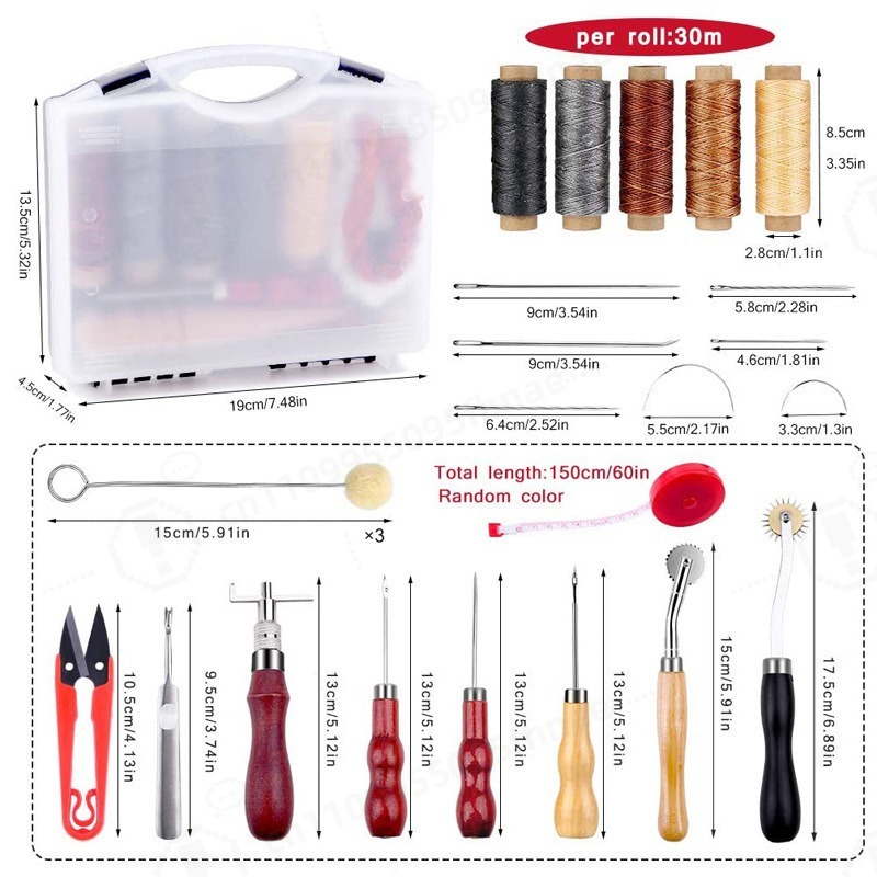 DIY Leather Craft Hand Sewing  - đánh giá và giá Leather Tooling Kit