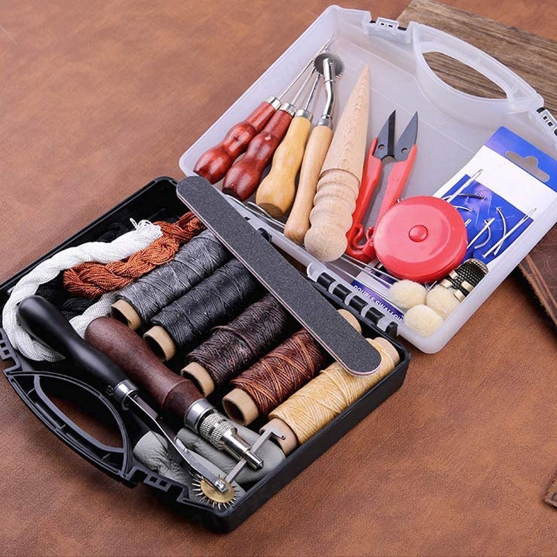 DIY Leather Craft Hand Sewing  - đánh giá và giá Leather Tooling Kit