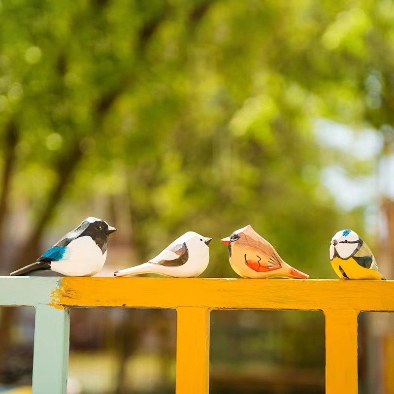 Hand Carved Wooden Bird Figuri - đánh giá và giá Art Craft Christmas Ideas