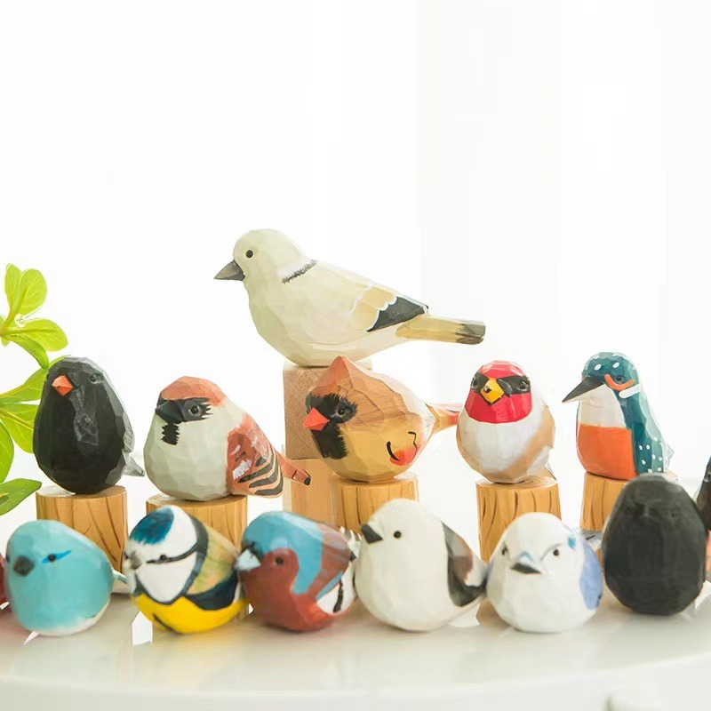 Hand Carved Wooden Bird Figuri - đánh giá và giá Art Craft Christmas Ideas