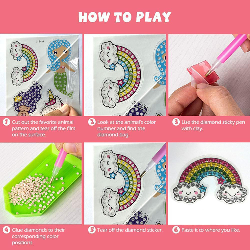 Make Diamond Stickers Kids 5D  - đánh giá và giá Art Craft Ideas For Kids