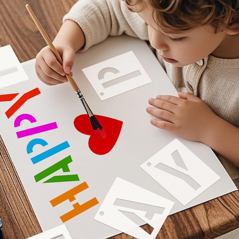 Wedding Letter Stencils 42pcs  - đánh giá và giá Art Craft Letter A