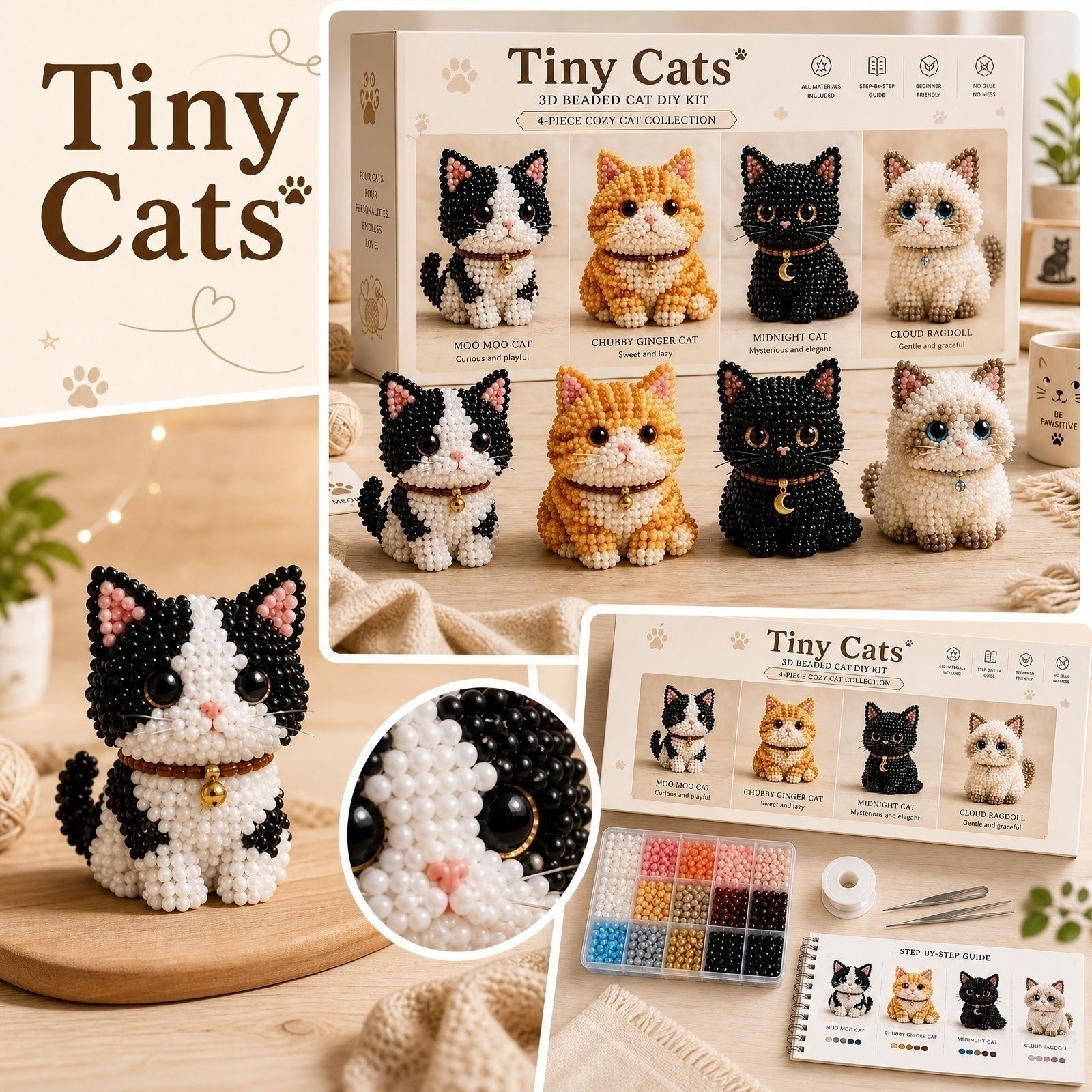 Tiny Beads 3D Beaded Animal Ki - đánh giá và giá Art Craft Event
