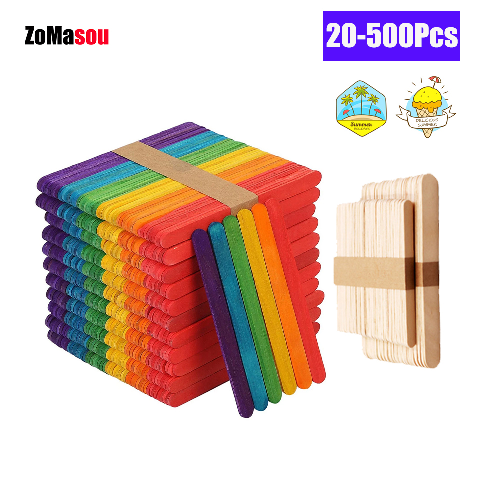 20/100/500Pcs Ice Cream Popsic - đánh giá và giá Eco Art Craft